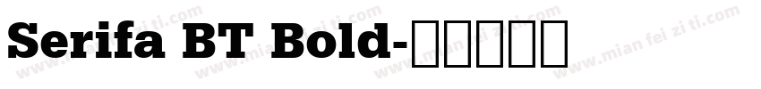 Serifa BT Bold字体转换